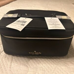 kate spade Black Toiletry Bag with gold Zipper